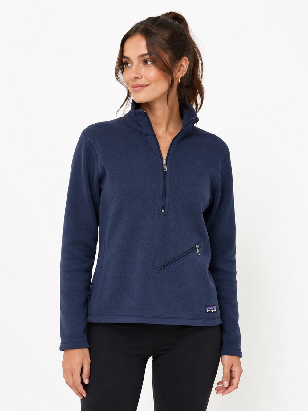 Patagonia Women’s Blue 1/4 Zip Fleece Pullover Size S USA Made